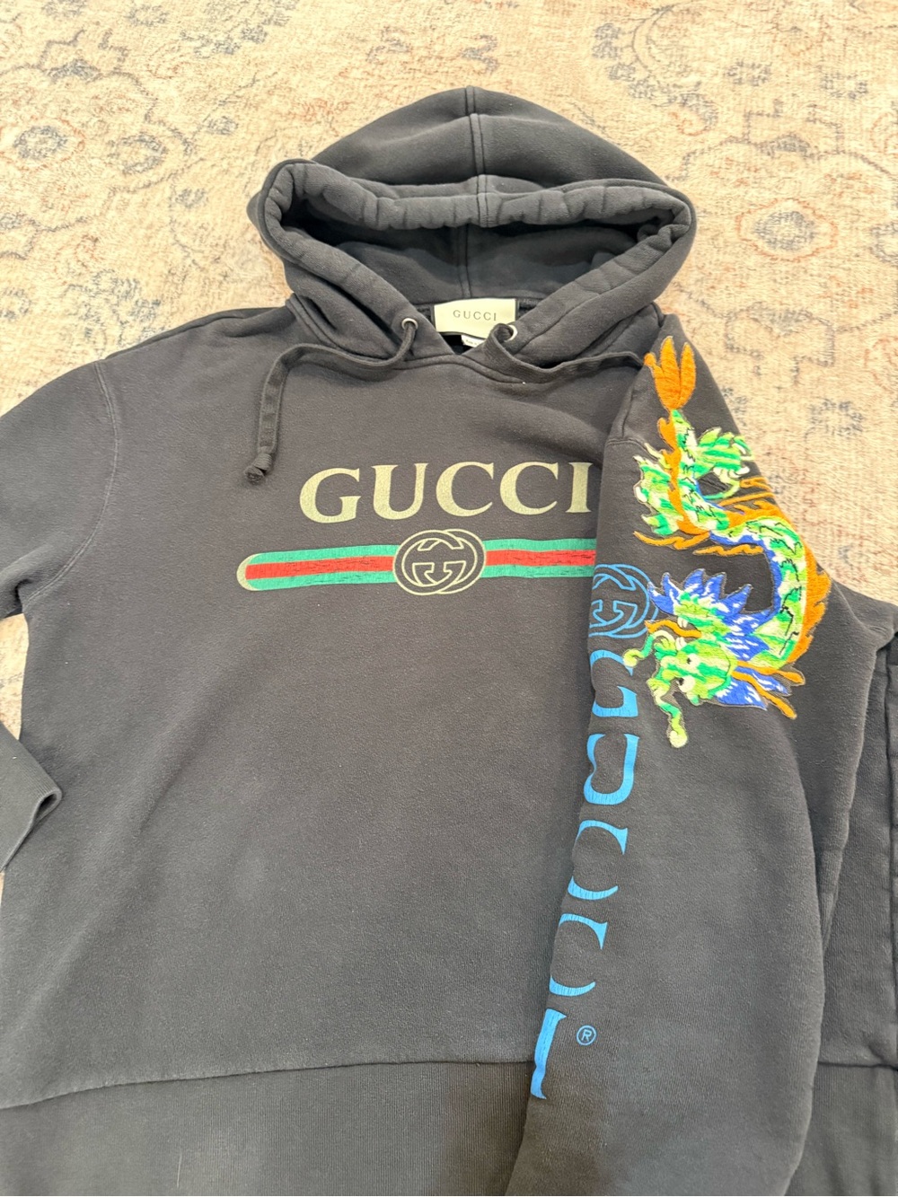 Gucci embroidered dragon hoodie